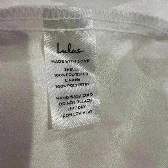 NWT Lulus Made a Wish White Swiss Dot Tiered Tie-Strap Midi Dress Size M - Picture 15 of 15